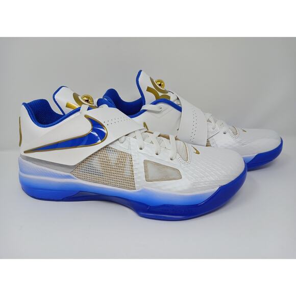 Nike Zoom KD 4 White/Hyper Royal Men\'s Size US 12 Basketball Shoes IB3546 100 main image 13